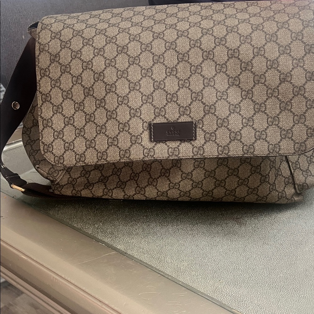 Gucci Tan and Brown Monogram baby Bag